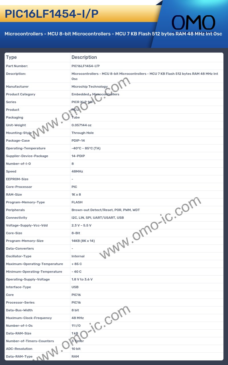 PIC16LF1454-I/P