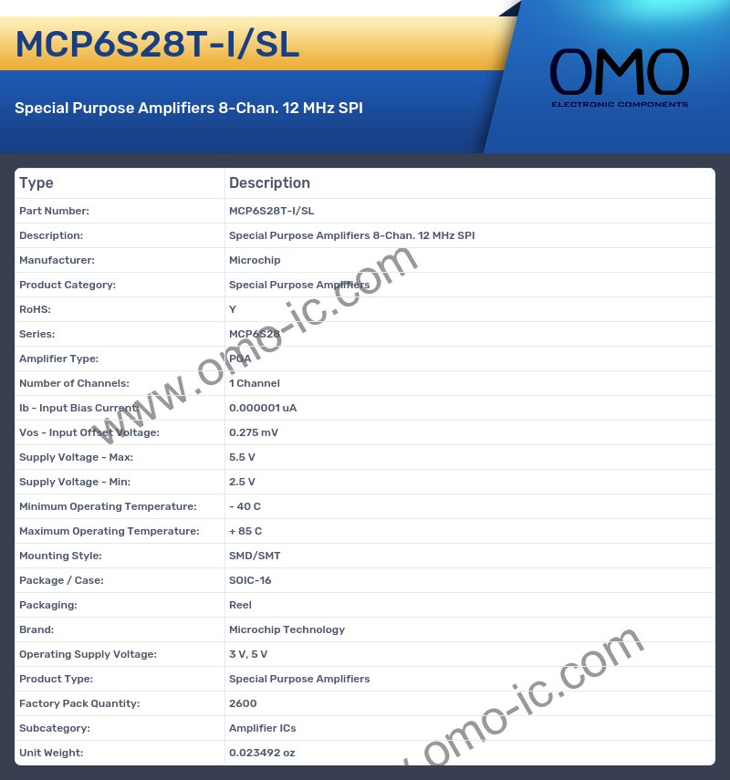 MCP6S28T-I/SL