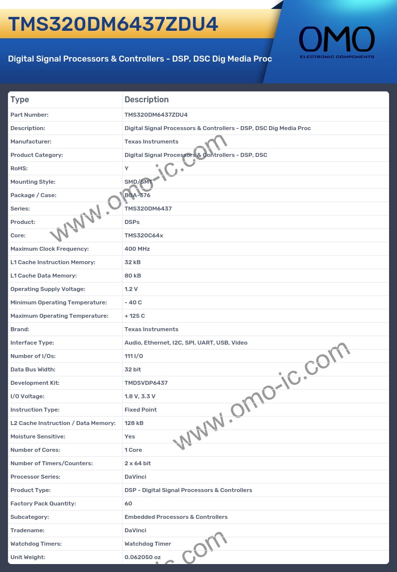 TMS320DM6437ZDU4
