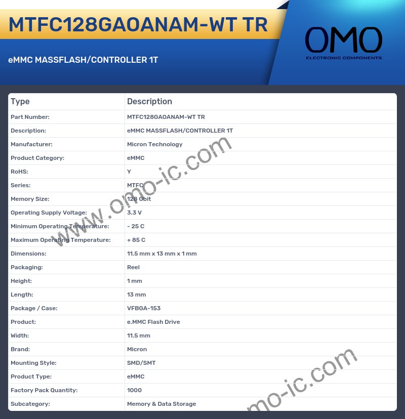MTFC128GAOANAM-WT TR