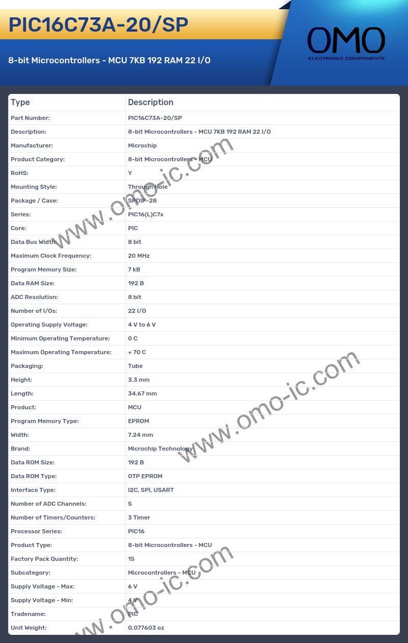 PIC16C73A-20/SP
