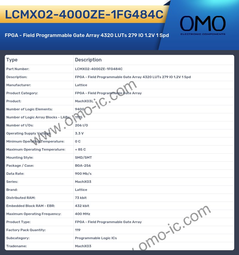 LCMXO2-4000ZE-1FG484C