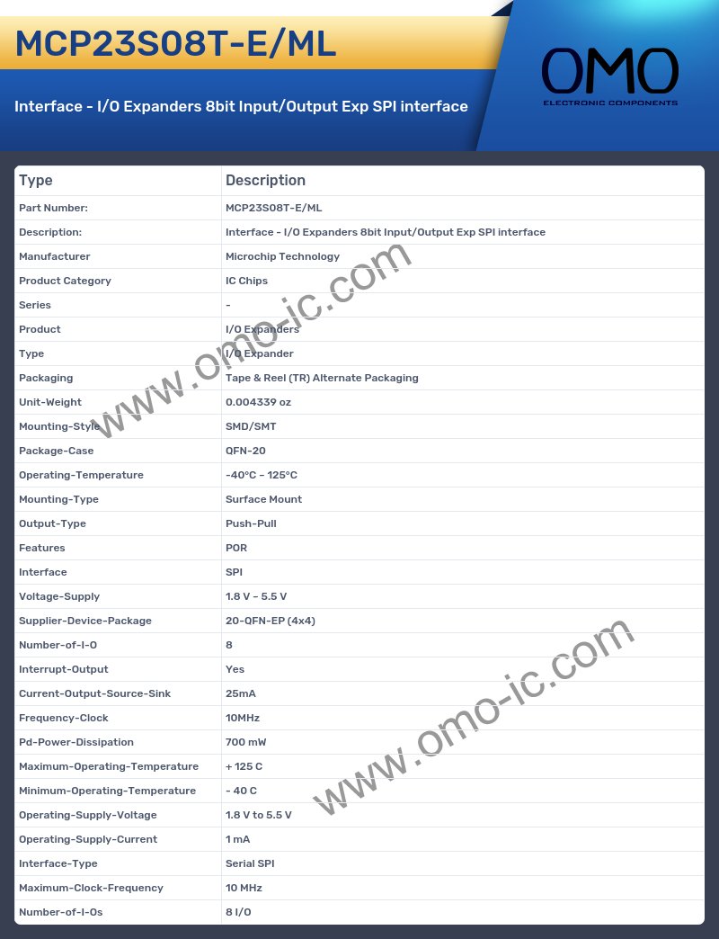 MCP23S08T-E/ML