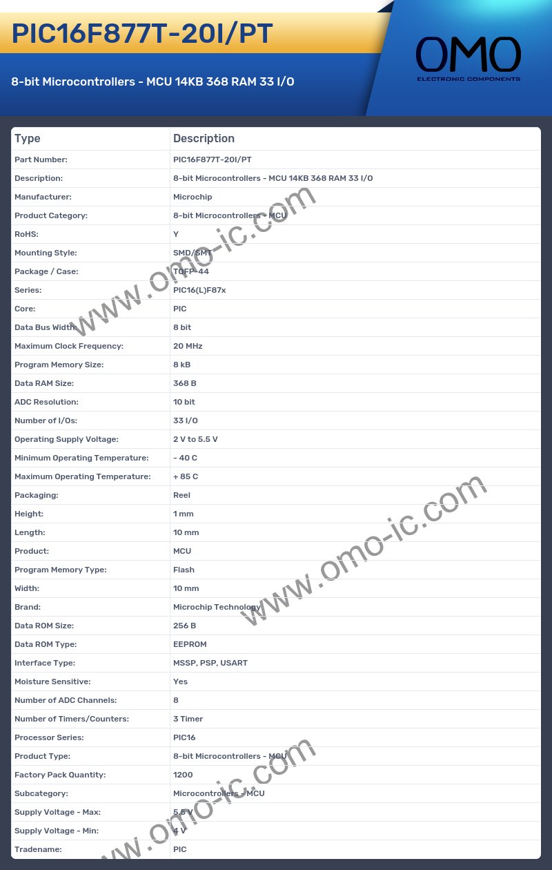 PIC16F877T-20I/PT