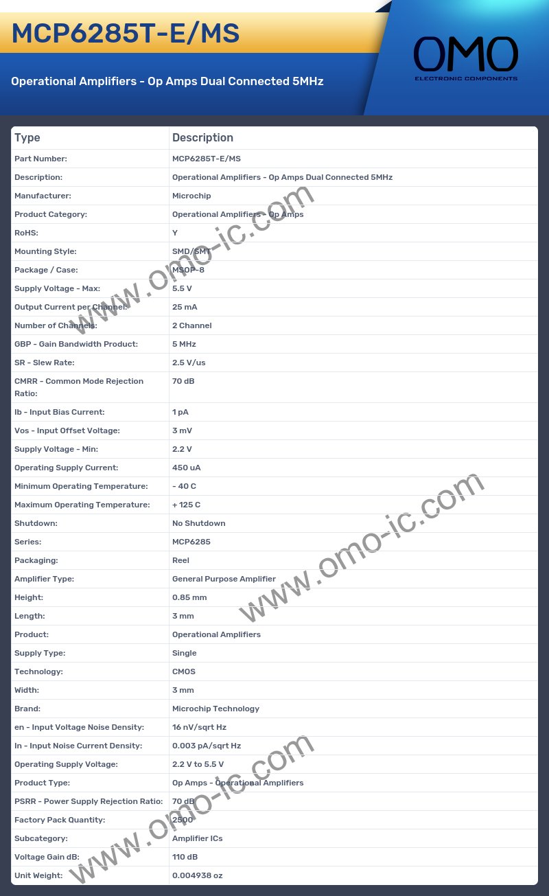 MCP6285T-E/MS