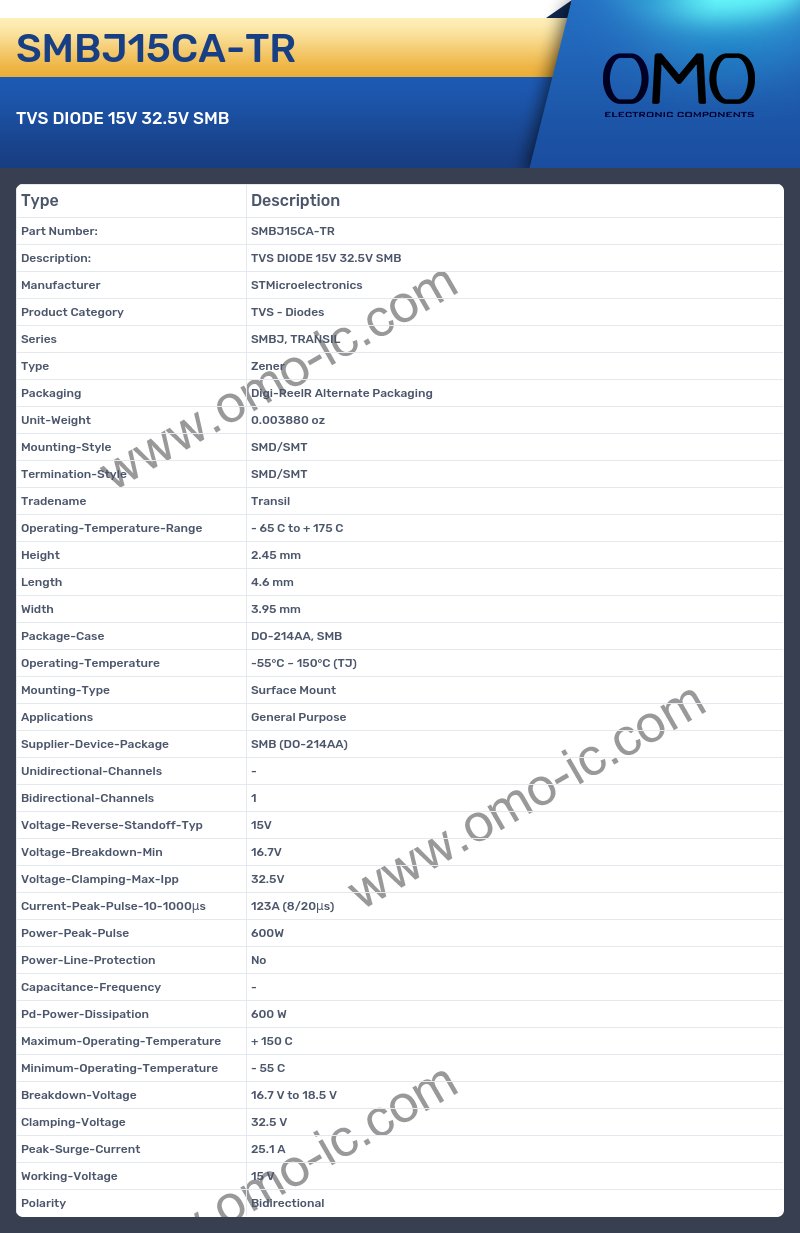 SMBJ15CA-TR
