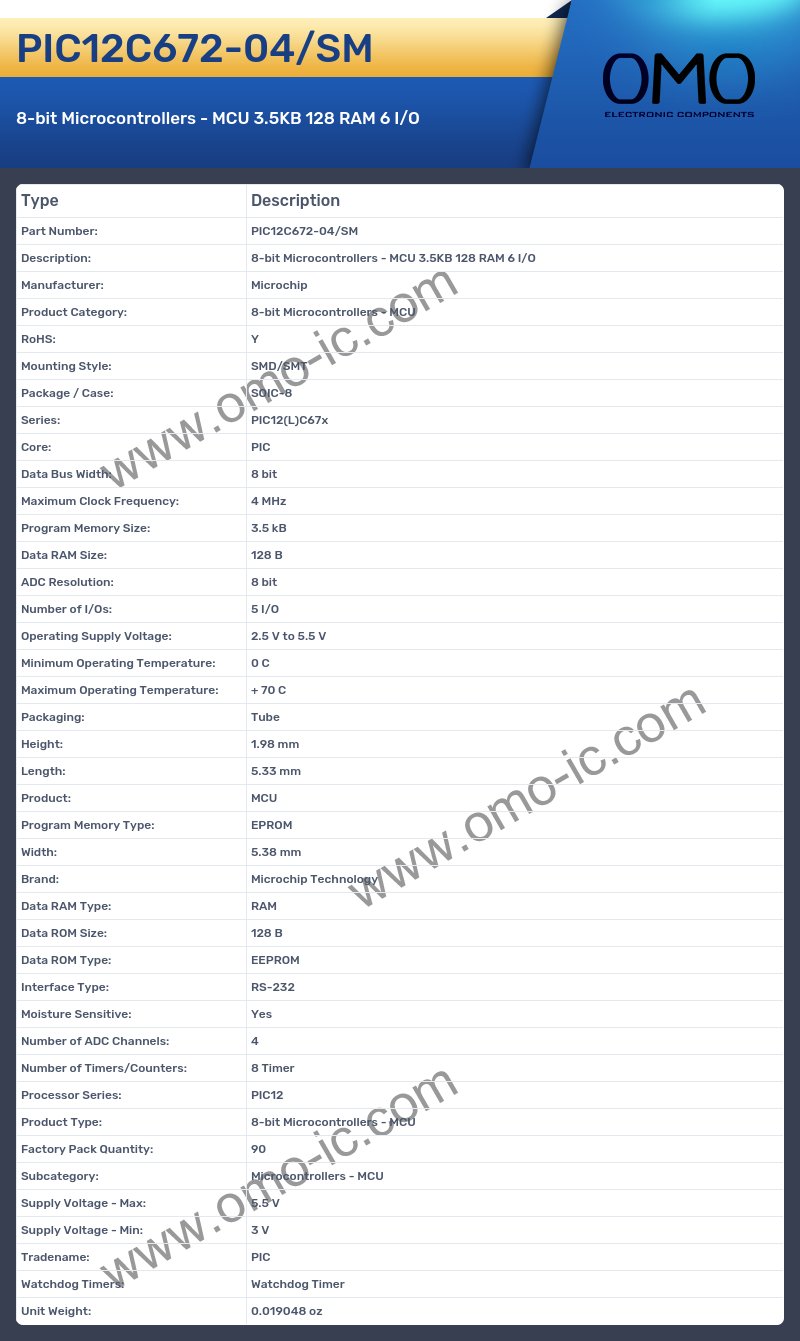 PIC12C672-04/SM