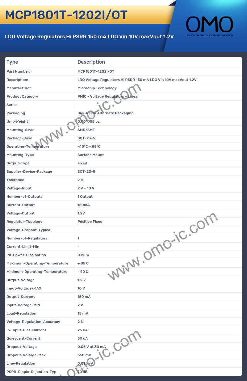 MCP1801T-1202I/OT