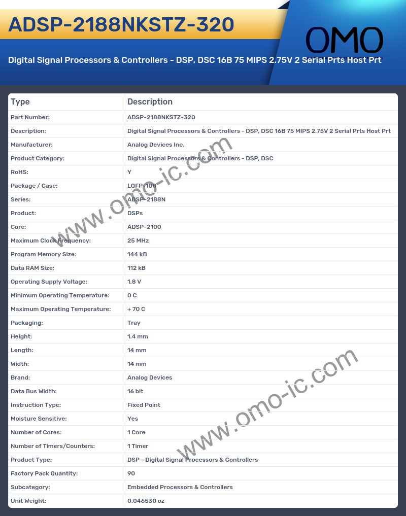 ADSP-2188NKSTZ-320