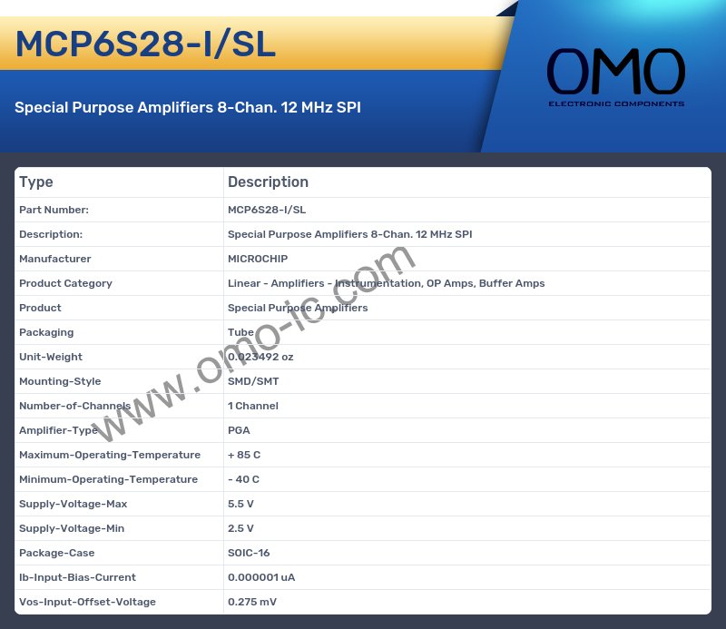 MCP6S28-I/SL