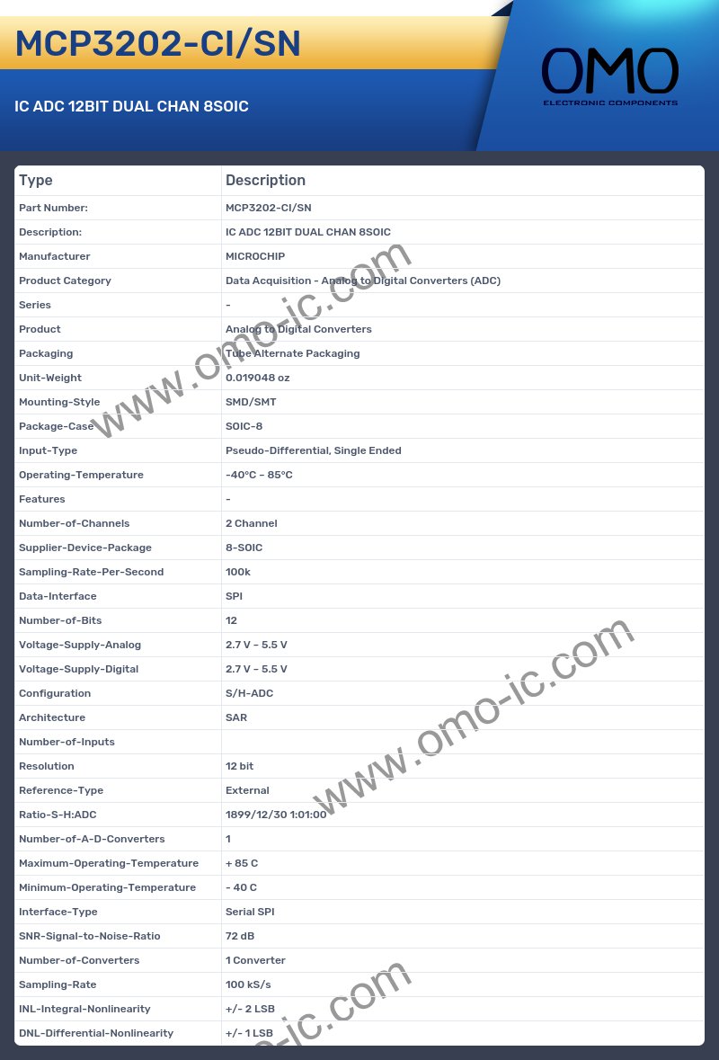 MCP3202-CI/SN