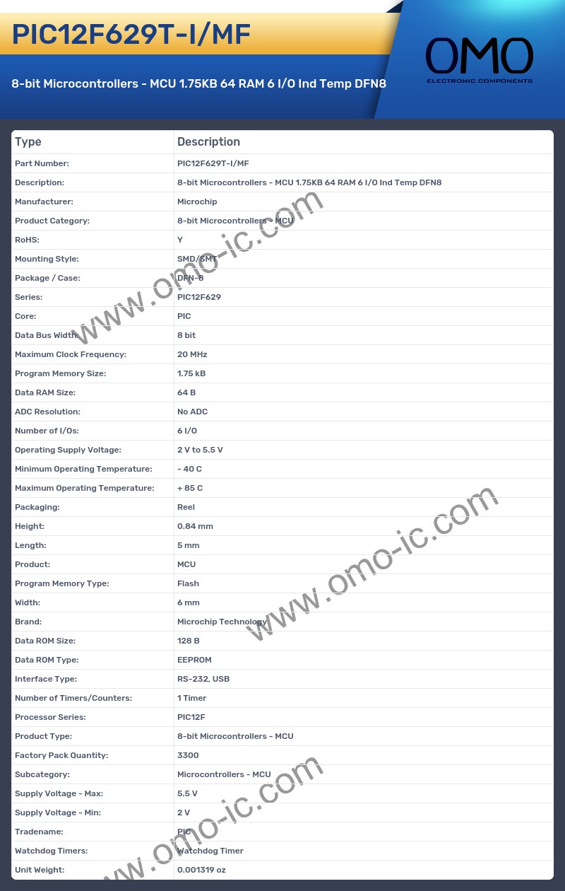 PIC12F629T-I/MF