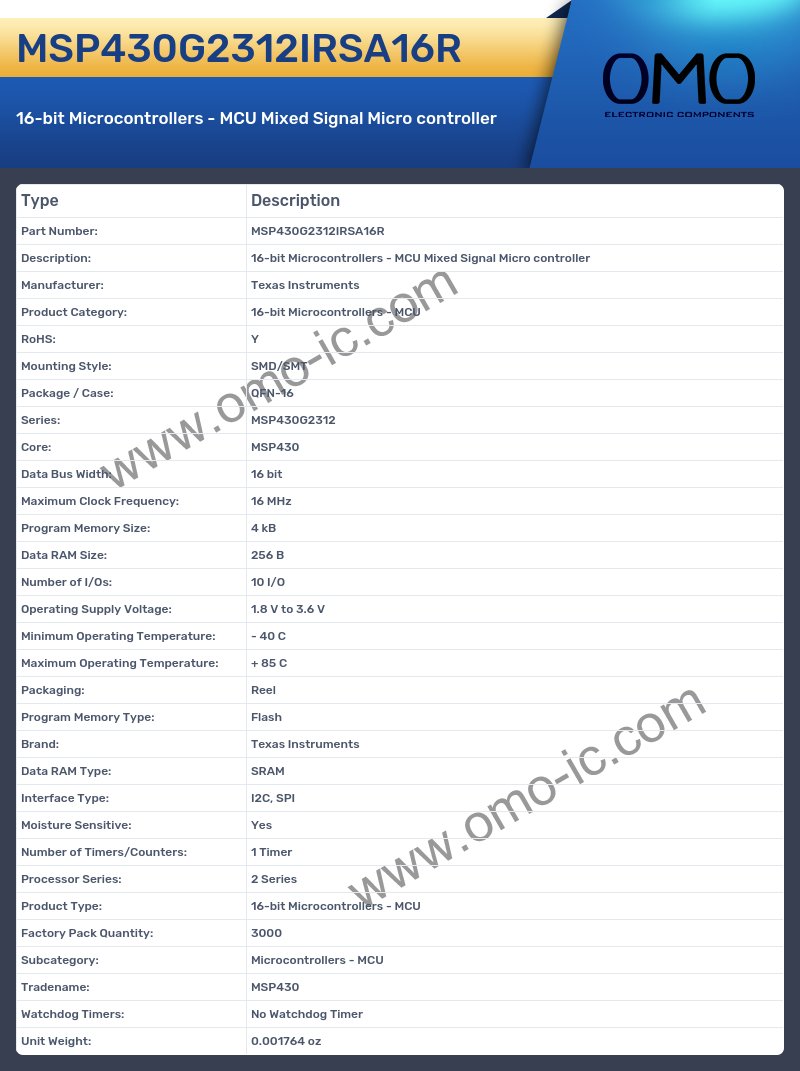 MSP430G2312IRSA16R