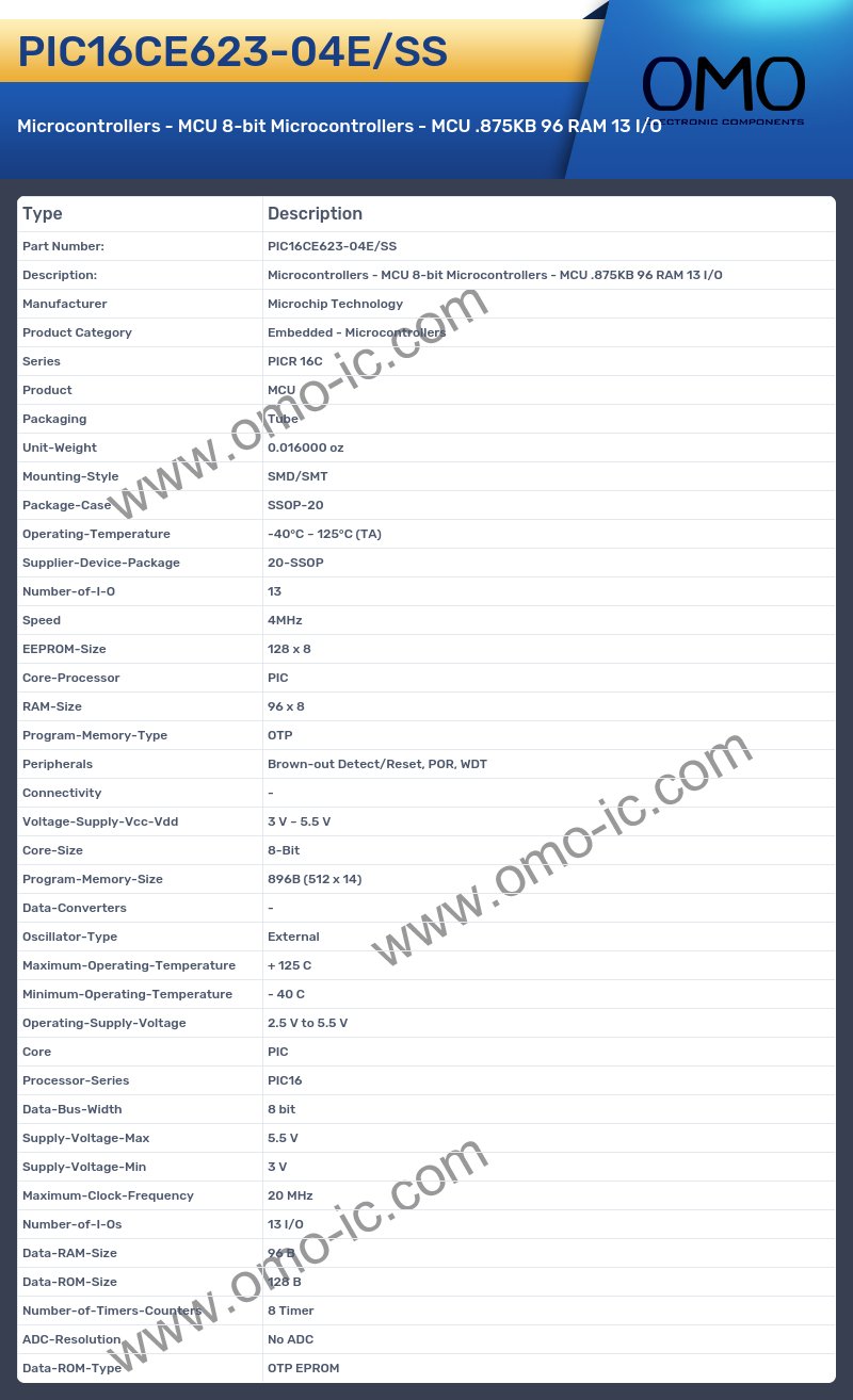 PIC16CE623-04E/SS