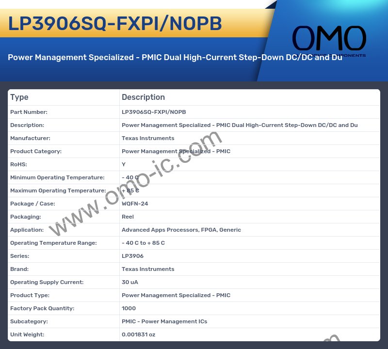 LP3906SQ-FXPI/NOPB