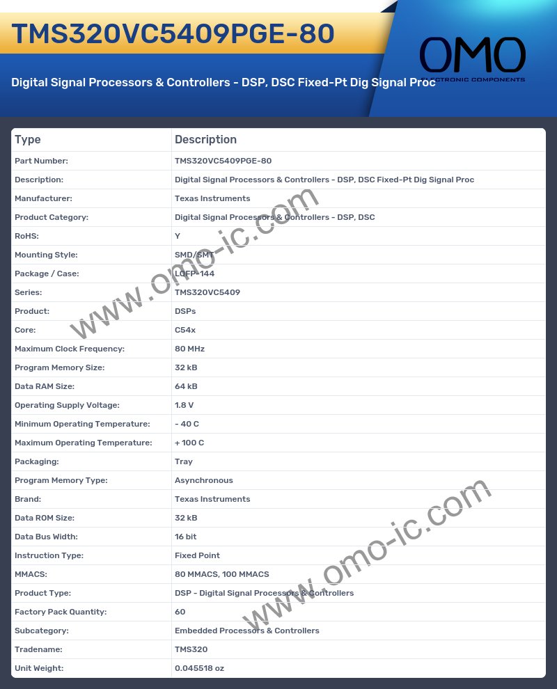 TMS320VC5409PGE-80