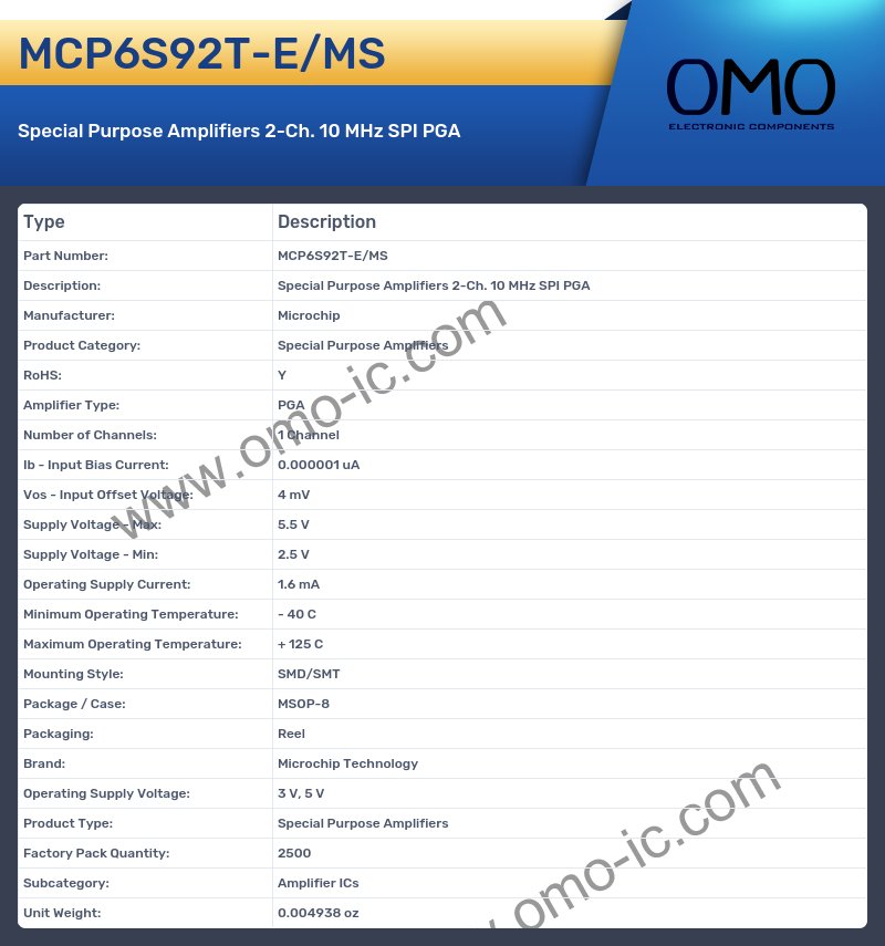 MCP6S92T-E/MS
