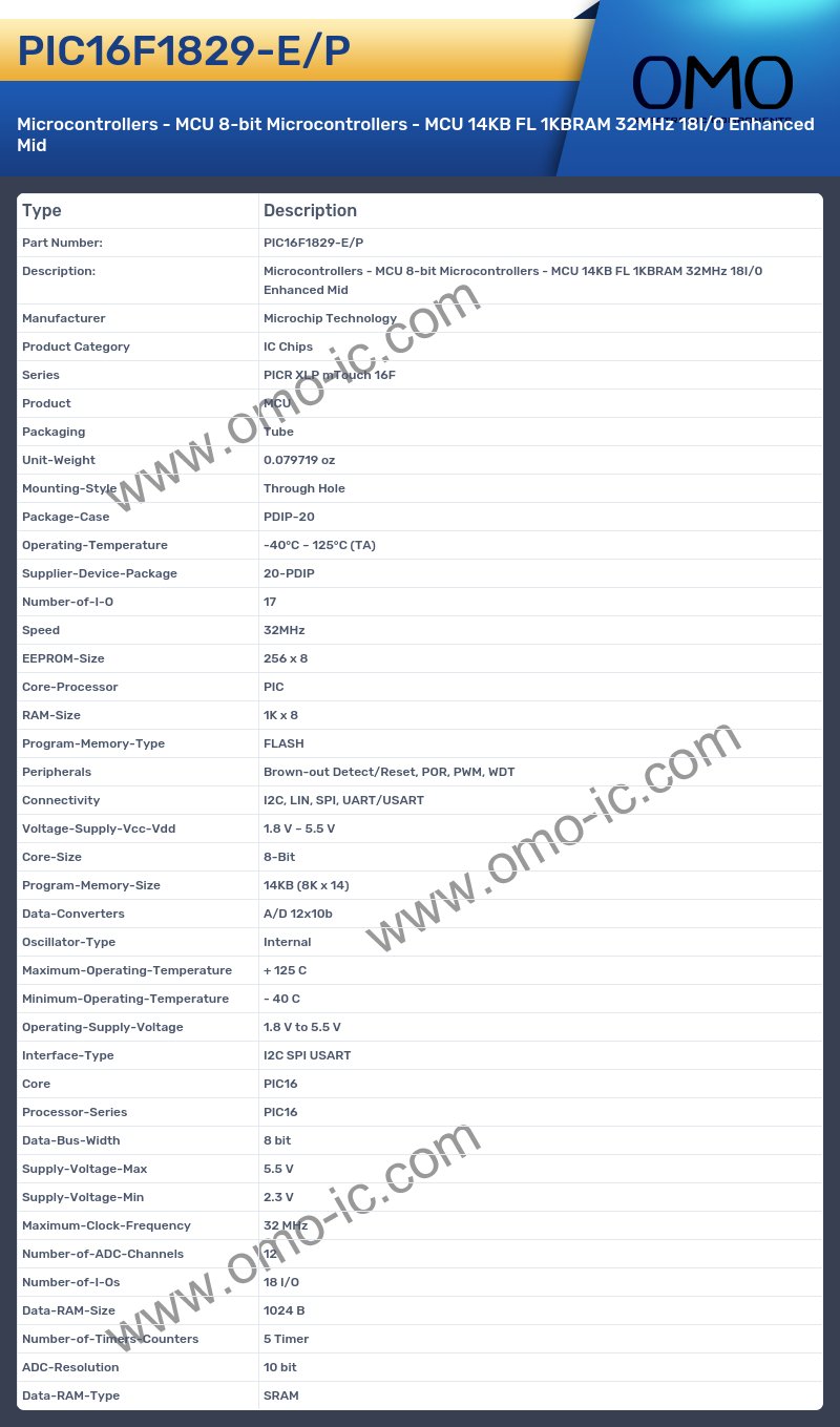 PIC16F1829-E/P