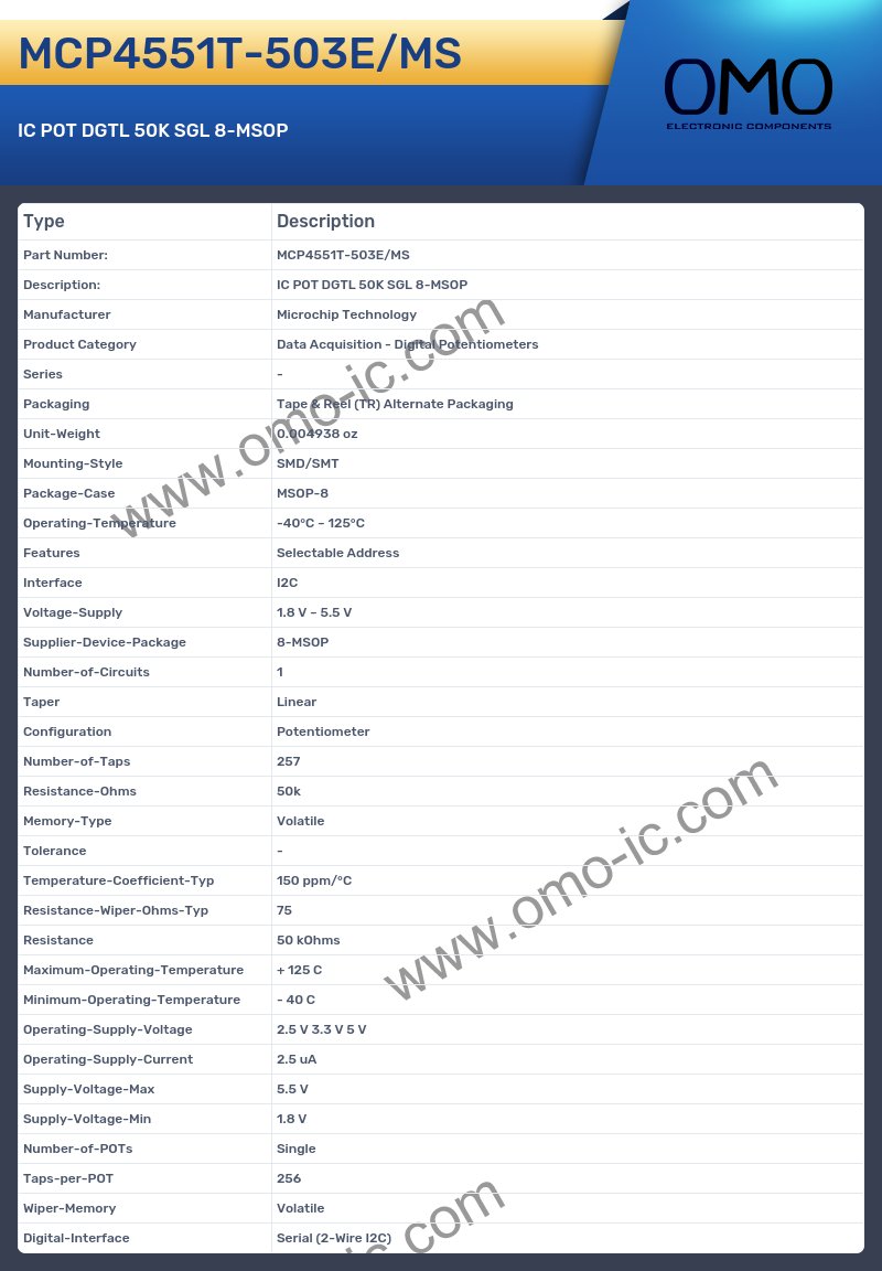 MCP4551T-503E/MS