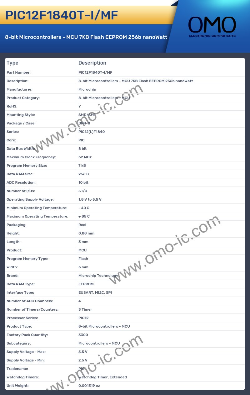 PIC12F1840T-I/MF