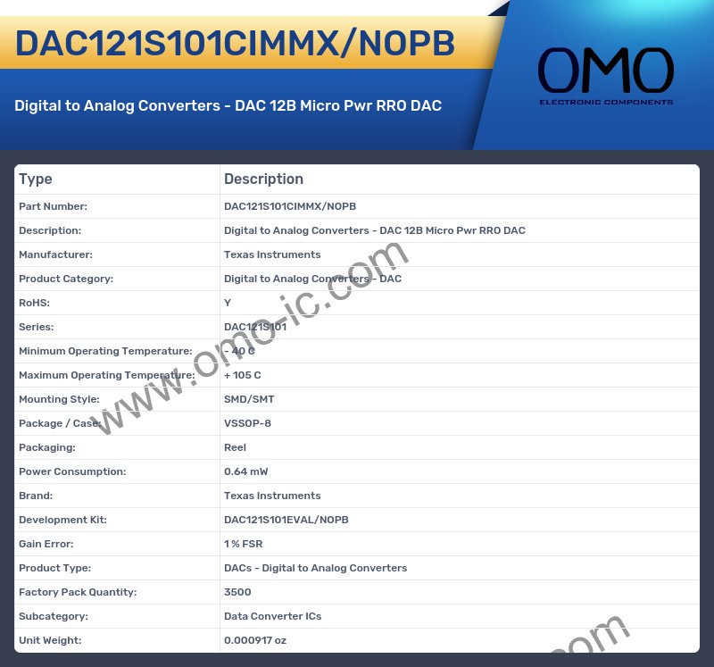 DAC121S101CIMMX/NOPB