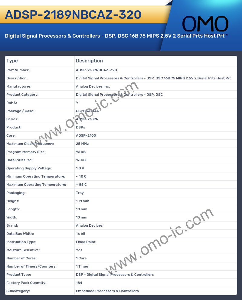 ADSP-2189NBCAZ-320