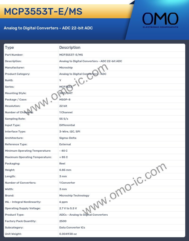 MCP3553T-E/MS
