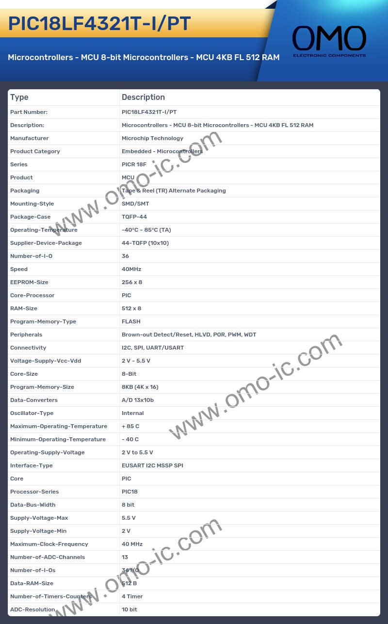 PIC18LF4321T-I/PT