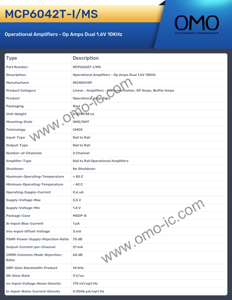 MCP6042T-I/MS