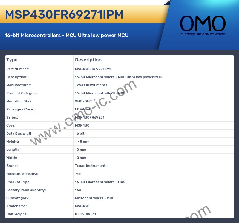 MSP430FR69271IPM