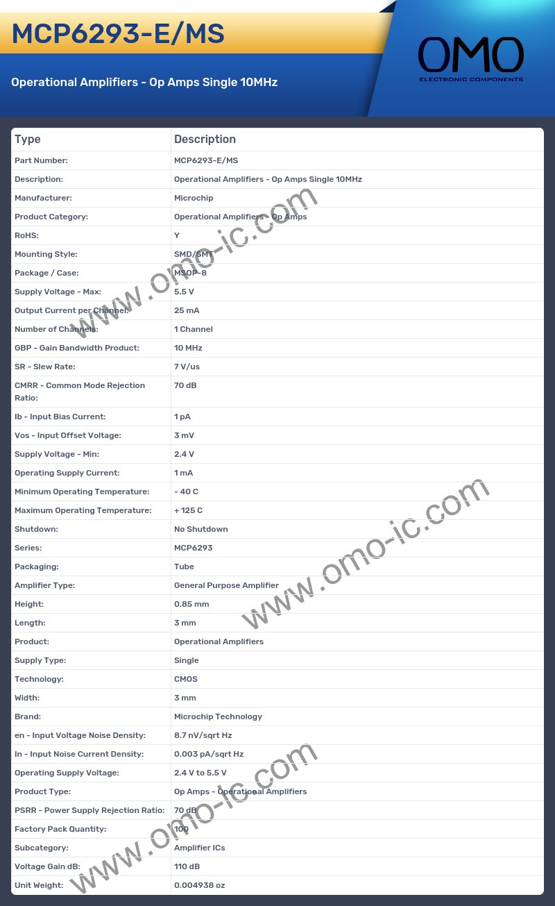 MCP6293-E/MS