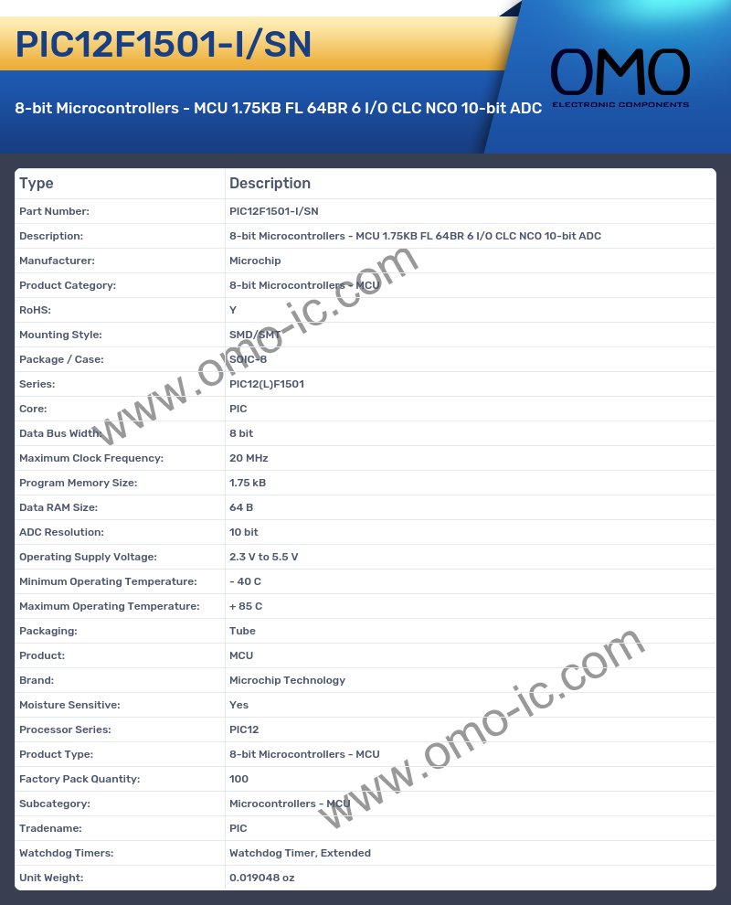 PIC12F1501-I/SN