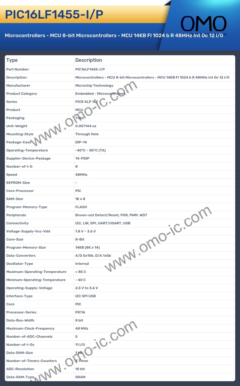 PIC16LF1455-I/P