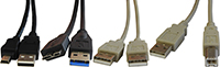 Universal Serial Bus (USB) 2.0 and 3.0 Cables